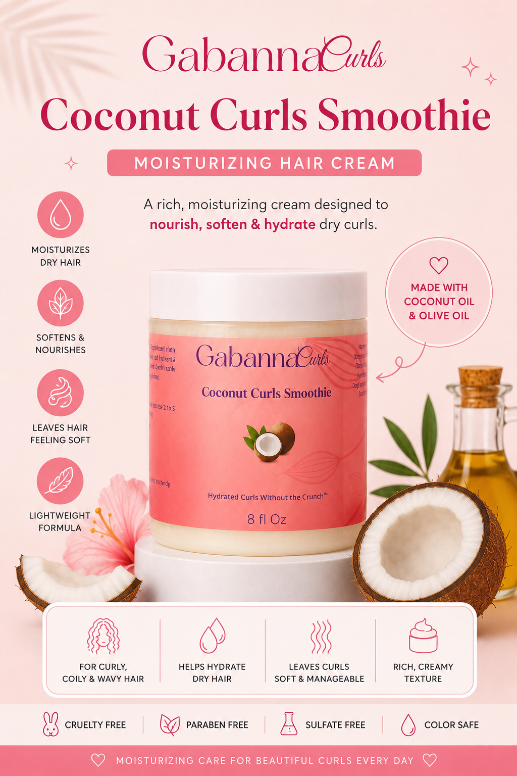 Gabanna Curls Hydrating Curls Smoothie